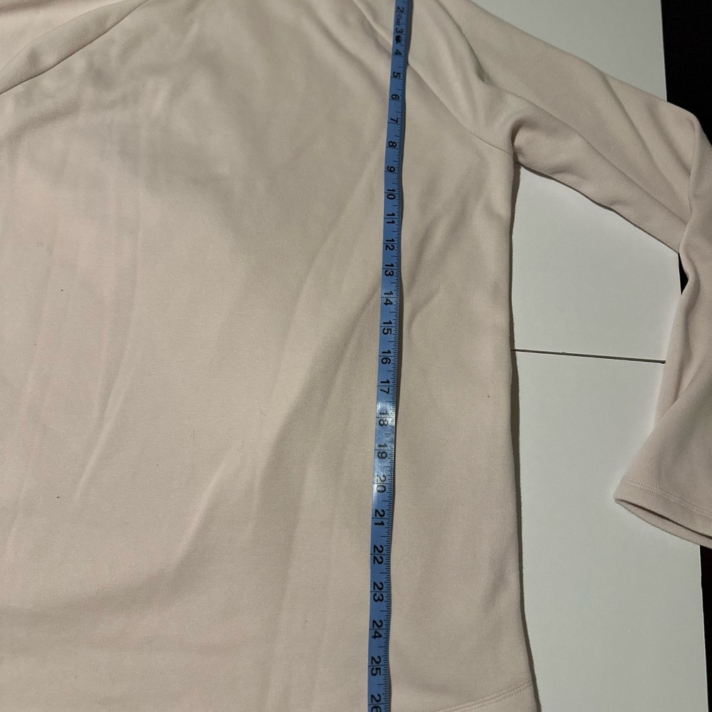 Athleta Women’s Medium Blush Pink Quarter Zip Fleece Athleisure Pullover - Picture 6 of 7